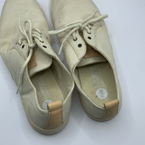 Clae Ellington tan colored outter canvas body lace up style men’s size 10.5 - Picture 6 of 10